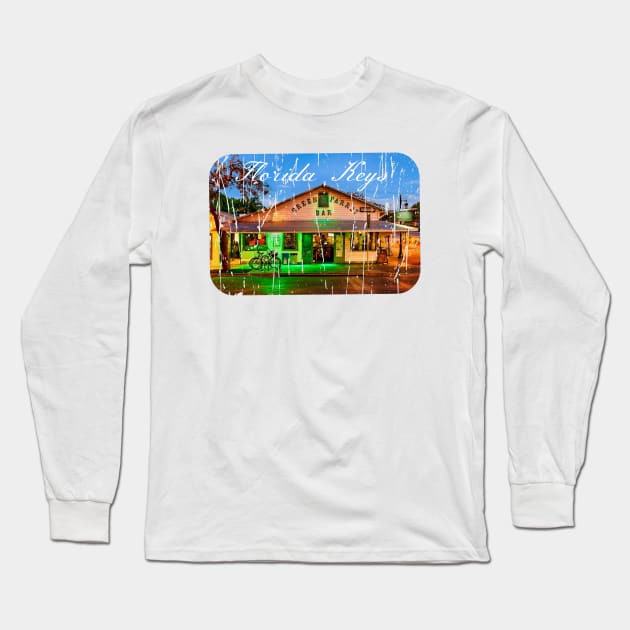 GREEN PARROT BAR FLORIDA KEYS Long Sleeve T-Shirt by Cult Classics